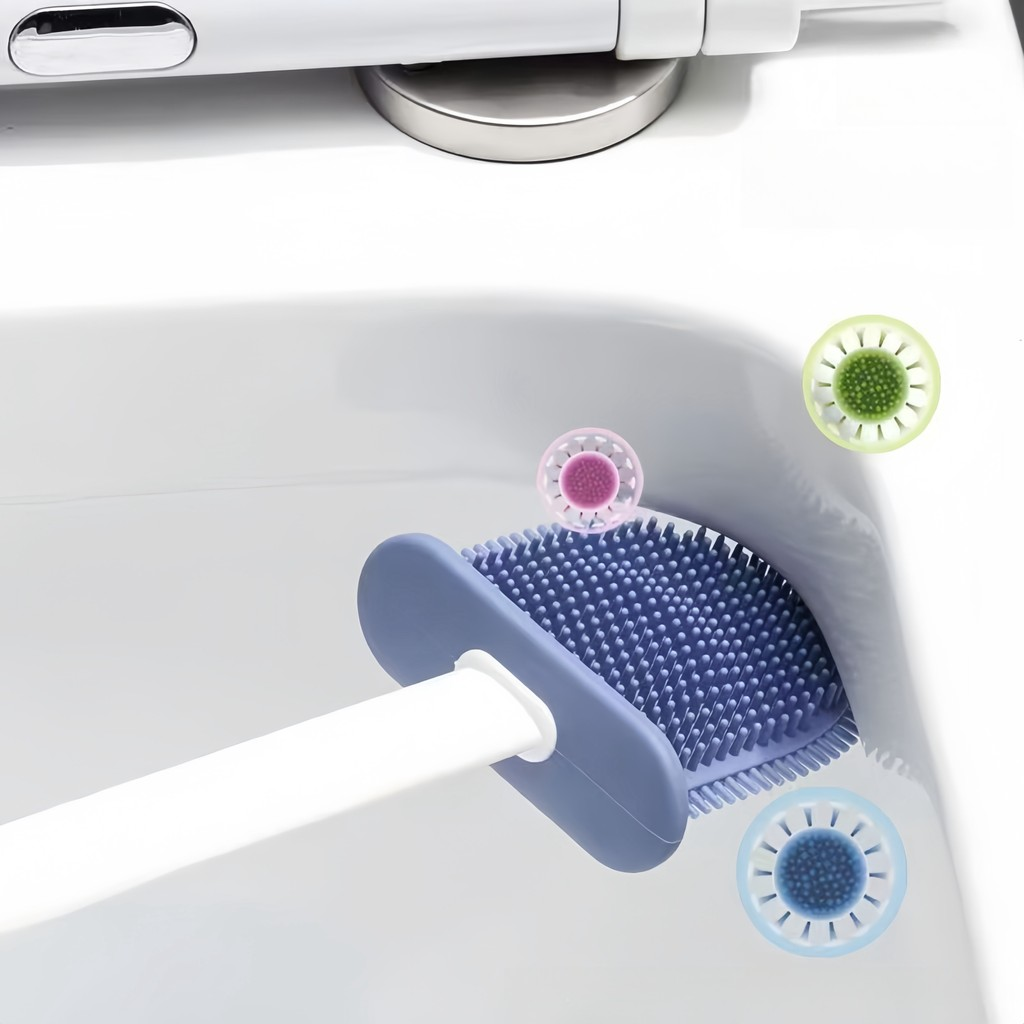 2 em 1 Escova de Silicone para Vaso Sanitário