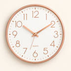Relógio de Parede Verona Silencioso 25cm Rosé Gold com marca Quartz